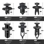 KCRTEK 120 pcs 6.3mm 8mm 9mm 10mm Nylon Bumper Push Fasteners,Bumper Clips with Fastener Removal Tool - Image 3